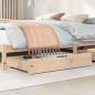 Preview: ARDEBO.de - Bettschubladen mit Rollen 2 Stk. 90x55x16 cm Massivholz Kiefer