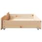 Preview: Bettschubladen mit Rollen 2 Stk. 90x55x16 cm Massivholz Kiefer