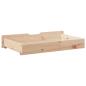 Preview: Bettschubladen mit Rollen 2 Stk. 90x55x16 cm Massivholz Kiefer