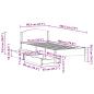 Preview: Massivholzbett ohne Matratze 75x190 cm Kiefernholz