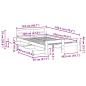 Preview: Massivholzbett ohne Matratze 120x190 cm Kiefernholz
