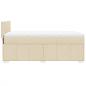Preview: Boxspringbett mit Matratze Creme 90x190 cm Stoff