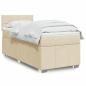 Preview: ARDEBO.de - Boxspringbett mit Matratze Creme 90x200 cm Stoff