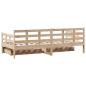 Preview: Tagesbett mit Schubladen 90x190 cm Massivholz Kiefer
