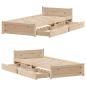Preview: Massivholzbett ohne Matratze 75x190 cm Kiefernholz