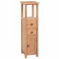 Preview: ARDEBO.de - Eckschrank 26x26x94 cm Massivholz Eiche