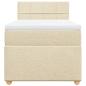 Preview: Boxspringbett mit Matratze Creme 90x200 cm Stoff