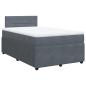 Preview: Boxspringbett mit Matratze Dunkelgrau 120x200 cm Samt