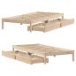 Preview: Massivholzbett ohne Matratze 90x190 cm Kiefer
