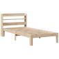 Preview: Bettgestell mit Kopfteil ohne Matratze 90x190 cm