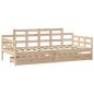 Preview: Tagesbett mit Schubladen 90x190 cm Massivholz Kiefer
