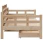 Preview: Tagesbett mit Schubladen 90x190 cm Massivholz Kiefer
