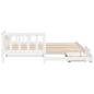 Preview: Tagesbett Ausziehbar mit Schubladen ohne Matratze Weiß 90x200cm