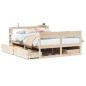 Preview: Massivholzbett ohne Matratze 140x200 cm Kiefernholz