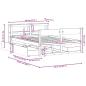 Preview: Massivholzbett ohne Matratze 140x200 cm Kiefernholz