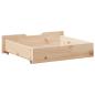 Preview: Bettschubladen mit Rollen 2 Stk. 65x55x16 cm Massivholz Kiefer