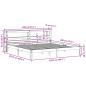 Preview: Bettgestell mit Kopfteil ohne Matratze 200x200 cm