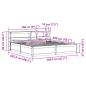 Preview: Massivholzbett mit Kopfteil 200x200 cm Kiefer