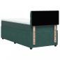 Preview: Boxspringbett mit Matratze Dunkelgrün 100x200 cm Samt