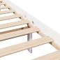 Preview: Massivholzbett ohne Matratze Weiß 90x190 cm Kiefernholz