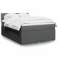 Preview: ARDEBO.de - Boxspringbett mit Matratze Dunkelgrau 160x200 cm Stoff