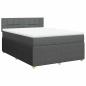 Preview: Boxspringbett mit Matratze Dunkelgrau 160x200 cm Stoff