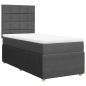 Preview: ARDEBO.de - Boxspringbett mit Matratze Dunkelgrau 80x200 cm Stoff