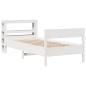 Preview: Massivholzbett ohne Matratze Weiß 90x190 cm Kiefernholz