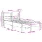 Preview: Massivholzbett ohne Matratze Weiß 120x190 cm Kiefernholz