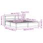 Preview: Massivholzbett mit Kopfteil 180x200 cm Kiefer