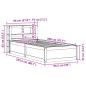 Preview: Massivholzbett mit Kopfteil Weiß 90x200 cm Kiefer