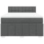 Preview: Boxspringbett mit Matratze Dunkelgrau 160x200 cm Stoff