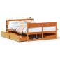 Preview: Massivholzbett ohne Matratze Wachsbraun 120x200 cm Kiefernholz