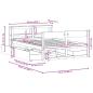 Preview: Massivholzbett ohne Matratze Wachsbraun 120x200 cm Kiefernholz