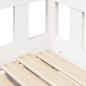 Preview: Tagesbett Ausziehbar mit Schubladen ohne Matratze Weiß 90x200cm
