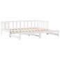 Preview: Tagesbett Ausziehbar mit Schubladen ohne Matratze Weiß 80x200cm