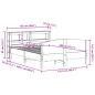 Preview: Massivholzbett ohne Matratze Wachsbraun 120x200 cm Kiefernholz