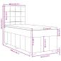 Preview: Boxspringbett mit Matratze Dunkelgrau 80x200 cm Stoff