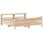 Preview: Massivholzbett mit Kopfteil 200x200 cm Kiefer