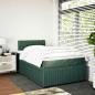 Preview: Boxspringbett mit Matratze Dunkelgrün 120x200 cm Samt