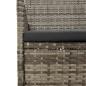 Preview: 4-tlg. Garten-Lounge-Set mit Kissen Grau Poly Rattan