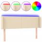 Preview: LED Kopfteil Creme 147x16x78/88 cm Stoff