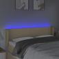 Preview: LED Kopfteil Creme 147x16x78/88 cm Stoff