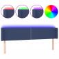 Preview: LED Kopfteil Blau 183x16x78/88 cm Stoff