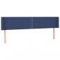 Preview: LED Kopfteil Blau 183x16x78/88 cm Stoff