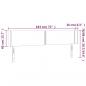 Preview: LED Kopfteil Blau 183x16x78/88 cm Stoff