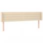 Preview: LED Kopfteil Creme 183x16x78/88 cm Stoff
