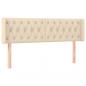 Preview: LED Kopfteil Creme 147x16x78/88 cm Stoff