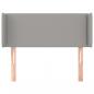 Preview: Kopfteil mit Ohren Hellgrau 83x16x78/88 cm Stoff