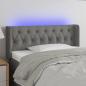 Preview: ARDEBO.de - LED Kopfteil Dunkelgrau 103x16x78/88 cm Stoff